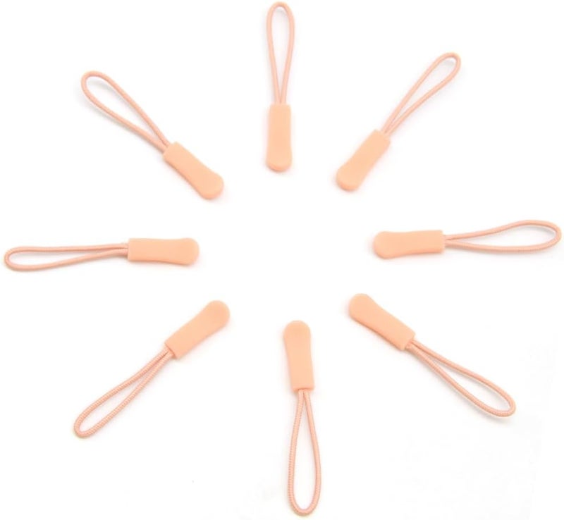 Ruidee 50 Pieces Zipper Pulls Zipper Tabs Zipper Pull Cord Extender Replacement Zipper Pulls for Backpacks, Jackets, Luggage, Purses, Handbags（Light Flesh Pink） - Image 4